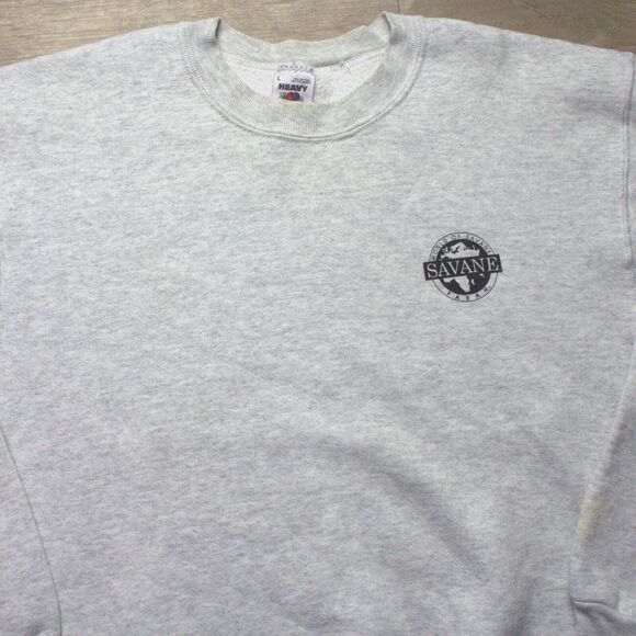 Vintage Fruit Of The Loom Savane Farah Sweatshirt Men's Gray Large - Picture 1 of 8